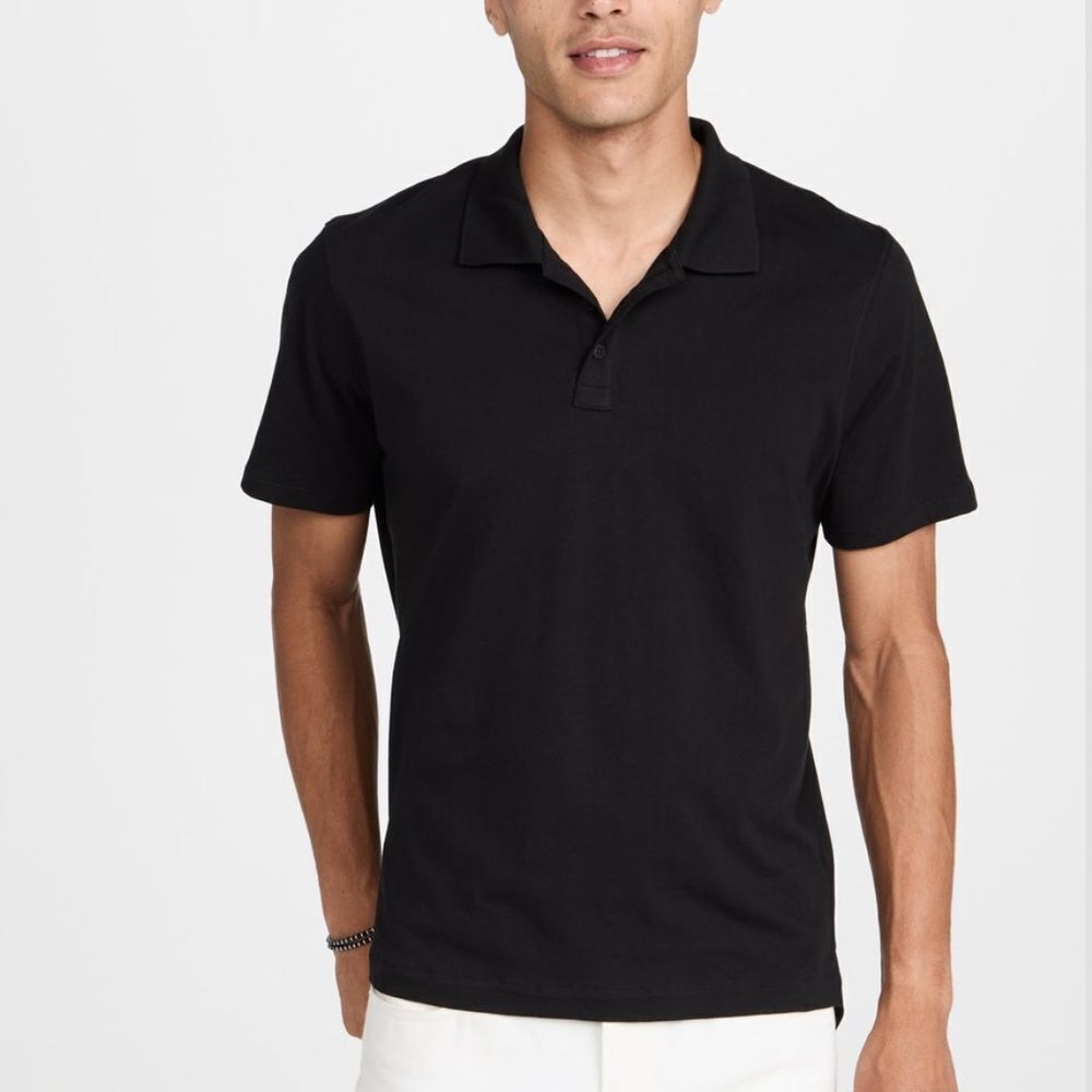 ATM Anthony Thomas Melillo Black Cotton Polo Shirt Men’s Size L